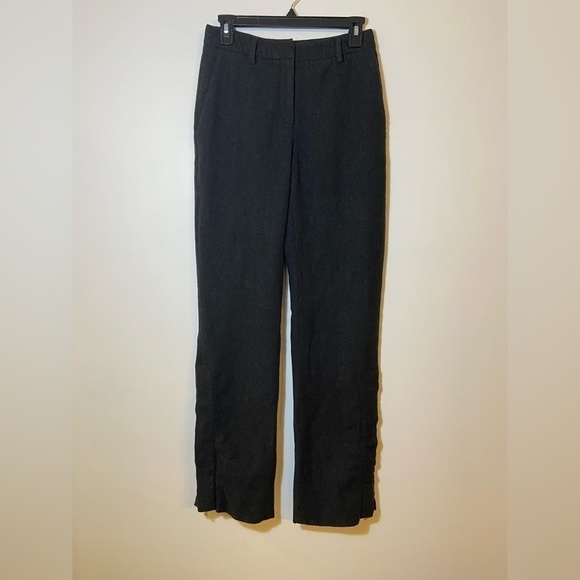 Prada Womens Dark Gray Wool Trouser Pant Size 40 Ankle Zip, Lined - Picture 1 of 14